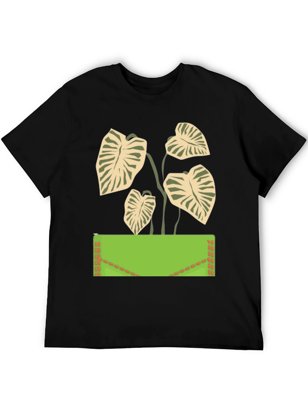 Leaf Graphic Black T-Shirt