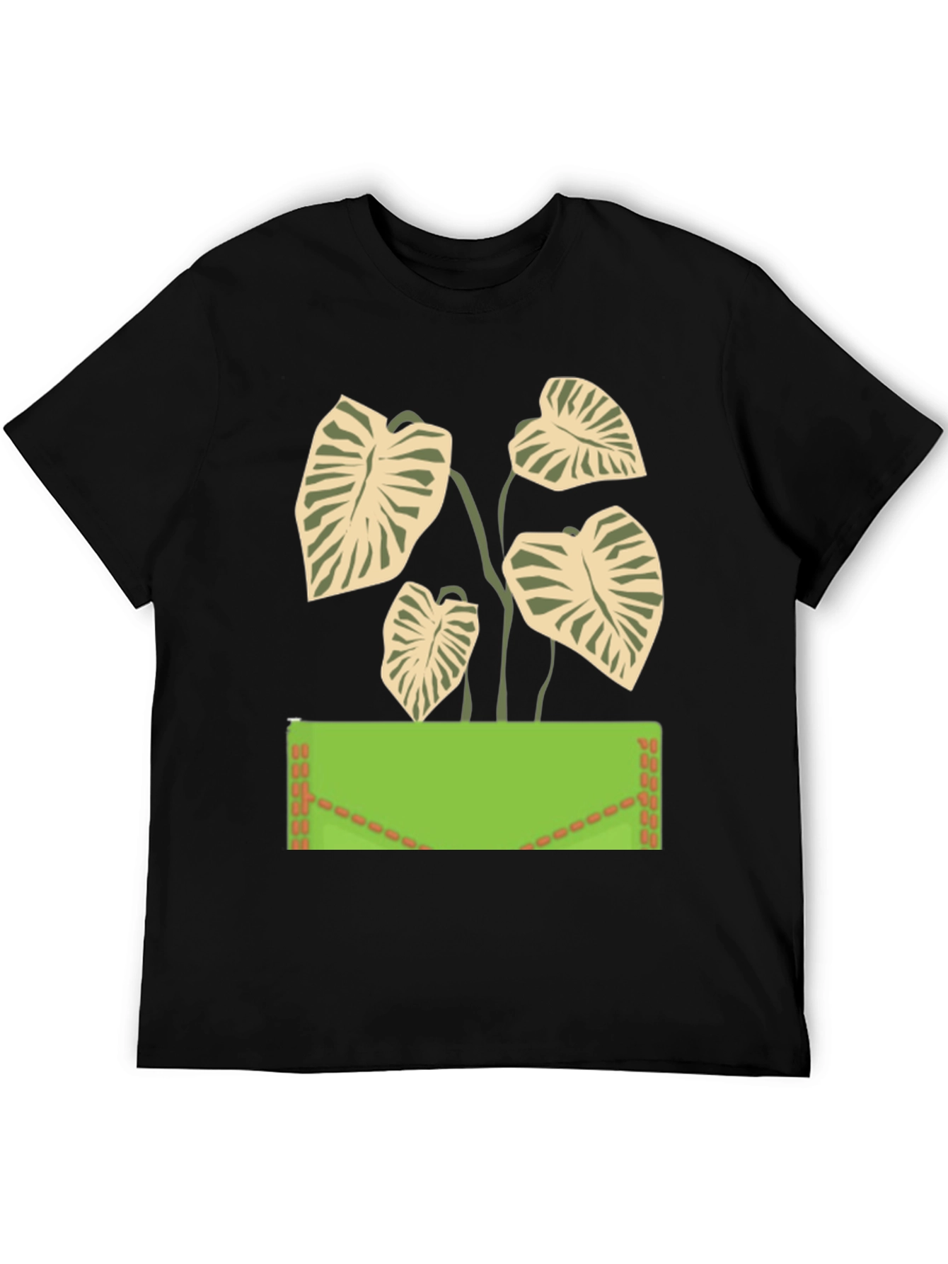 Leaf Graphic Black T-Shirt