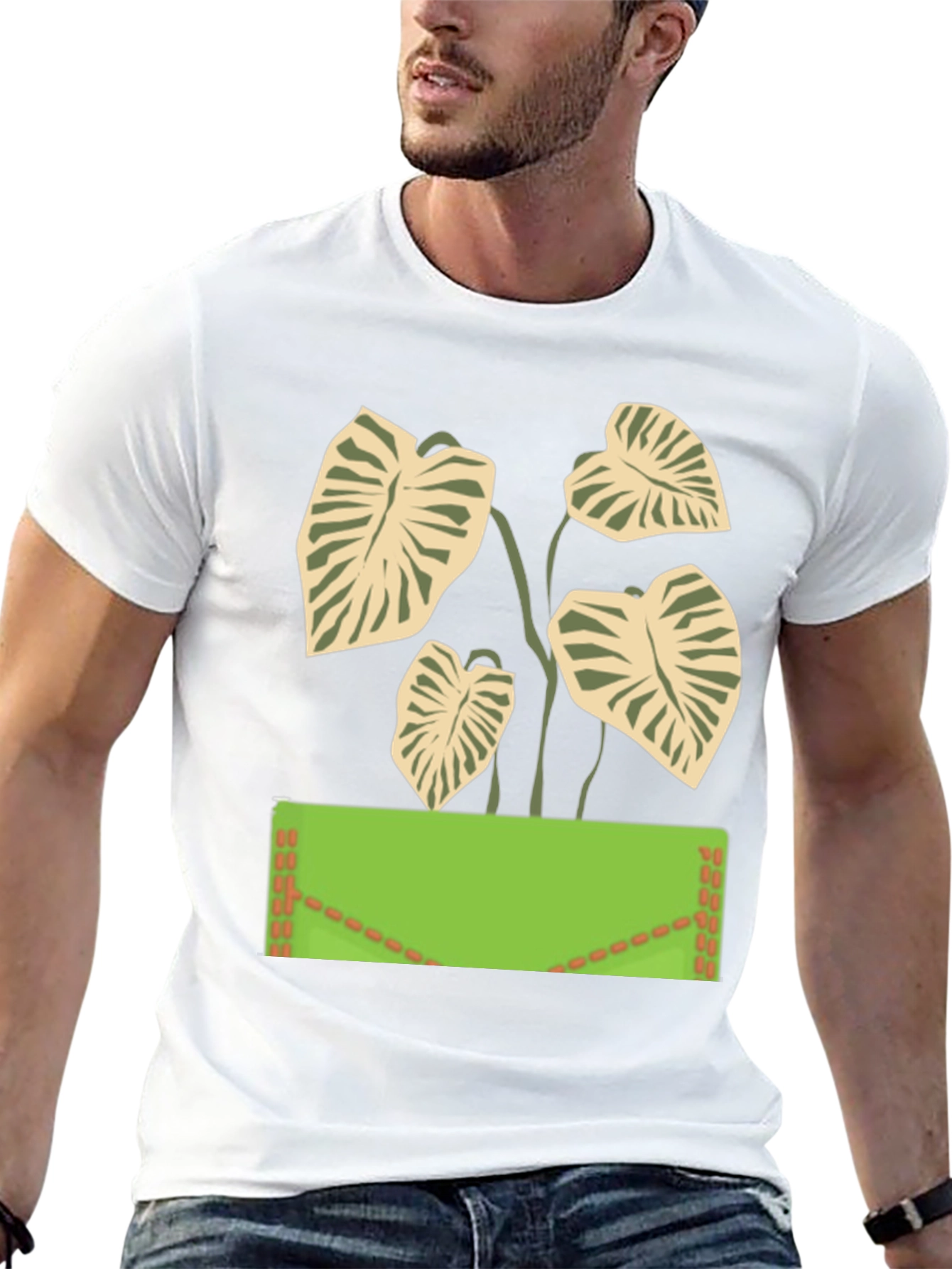 Leaf Graphic Black T-Shirt