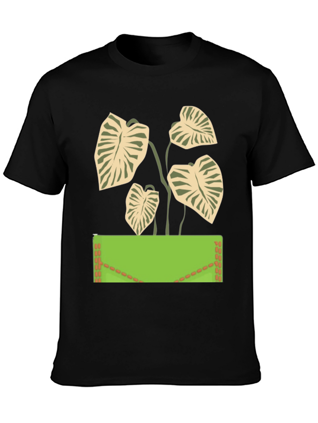 Leaf Graphic Black T-Shirt