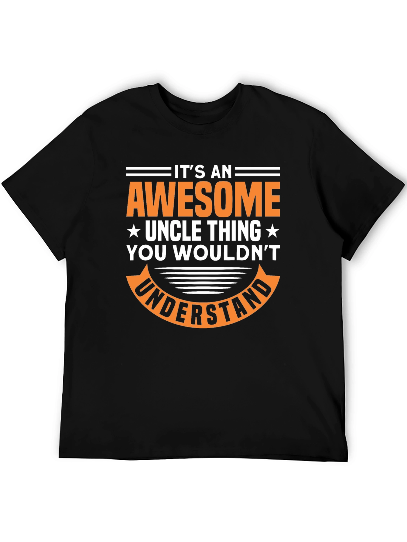 Awesome Uncle Graphic Tee - Black T-Shirt