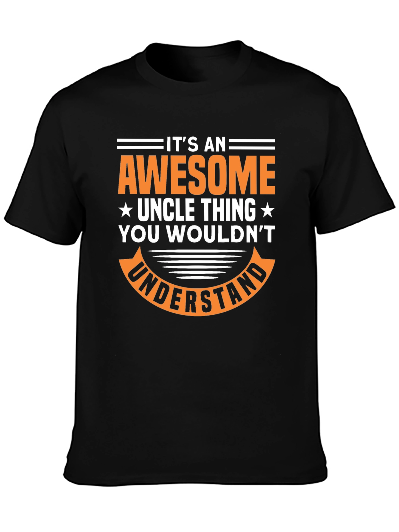 Awesome Uncle Graphic Tee - Black T-Shirt