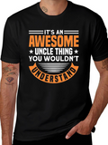 Awesome Uncle Graphic Tee - Black T-Shirt