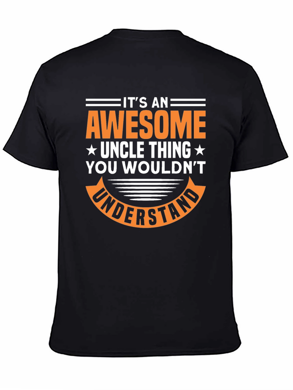 Awesome Uncle Graphic Tee - Black T-Shirt