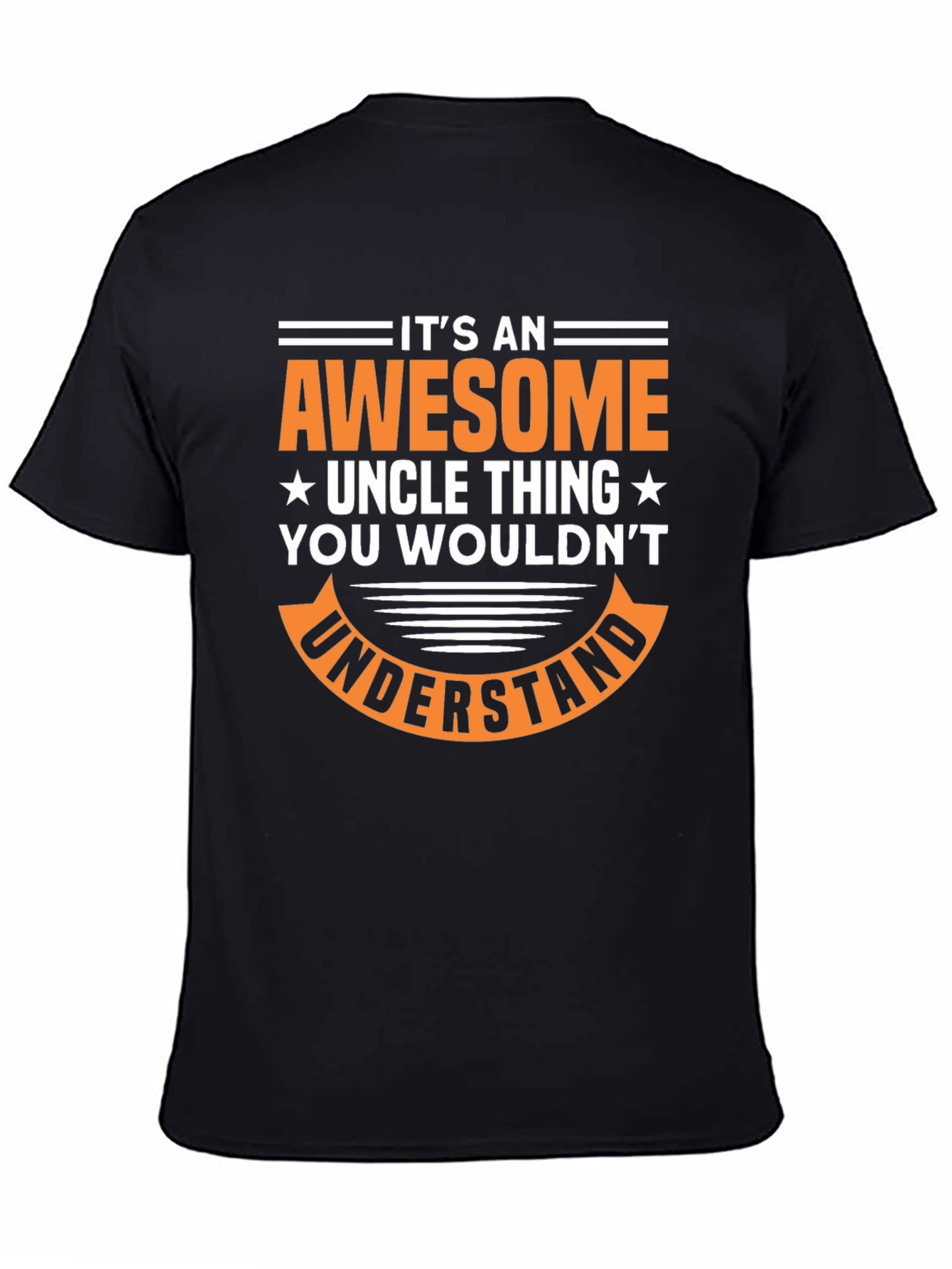 Awesome Uncle Graphic Tee - Black T-Shirt
