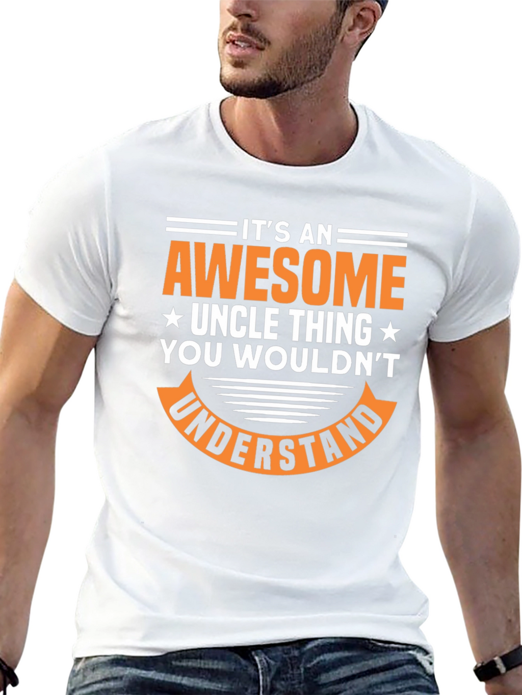 Awesome Uncle Graphic Tee - Black T-Shirt