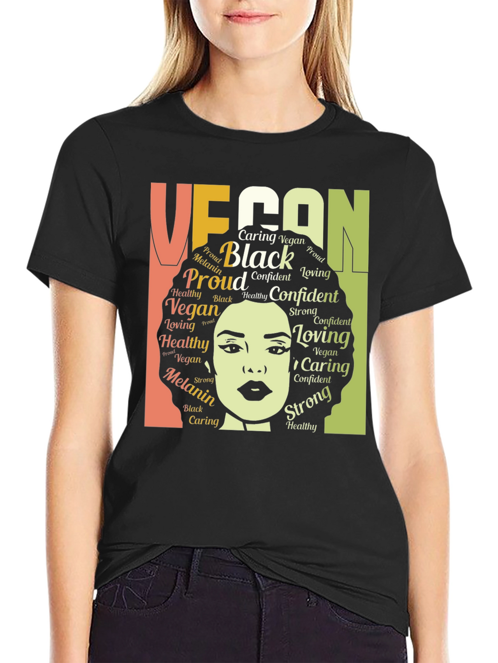 Vegan Black Melanin Proud T-Shirt