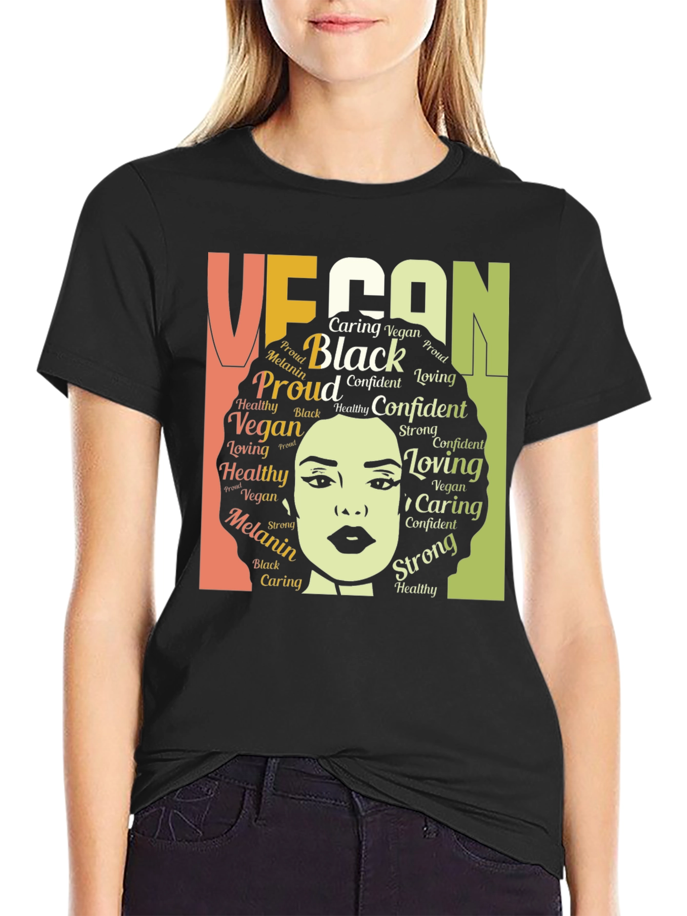 Vegan Black Melanin Proud T-Shirt
