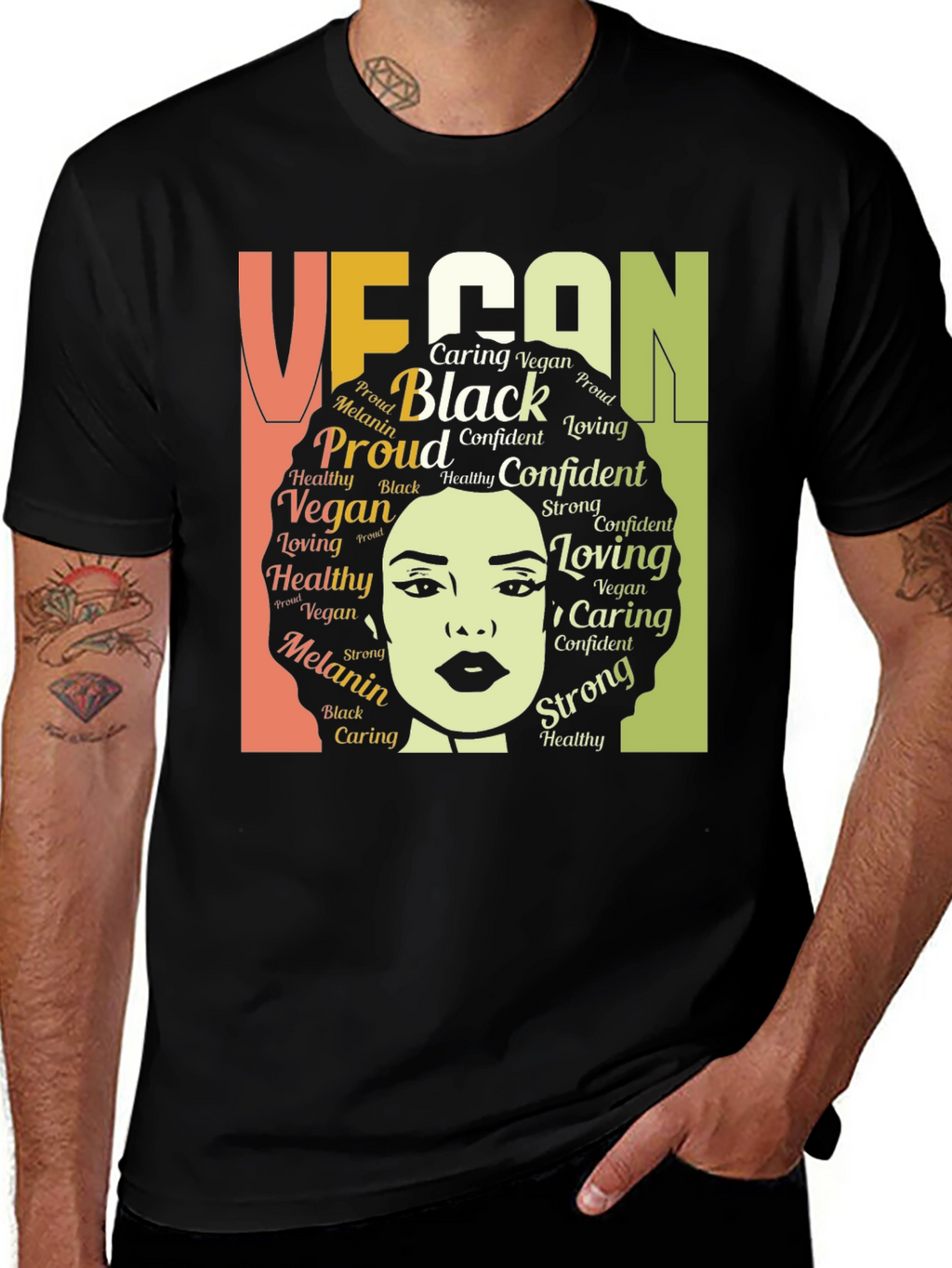 Vegan Black Melanin Proud T-Shirt