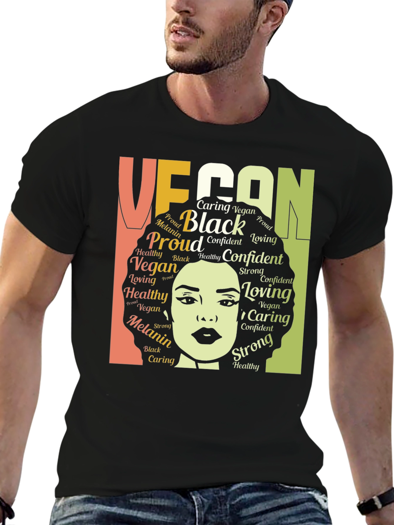 Vegan Black Melanin Proud T-Shirt