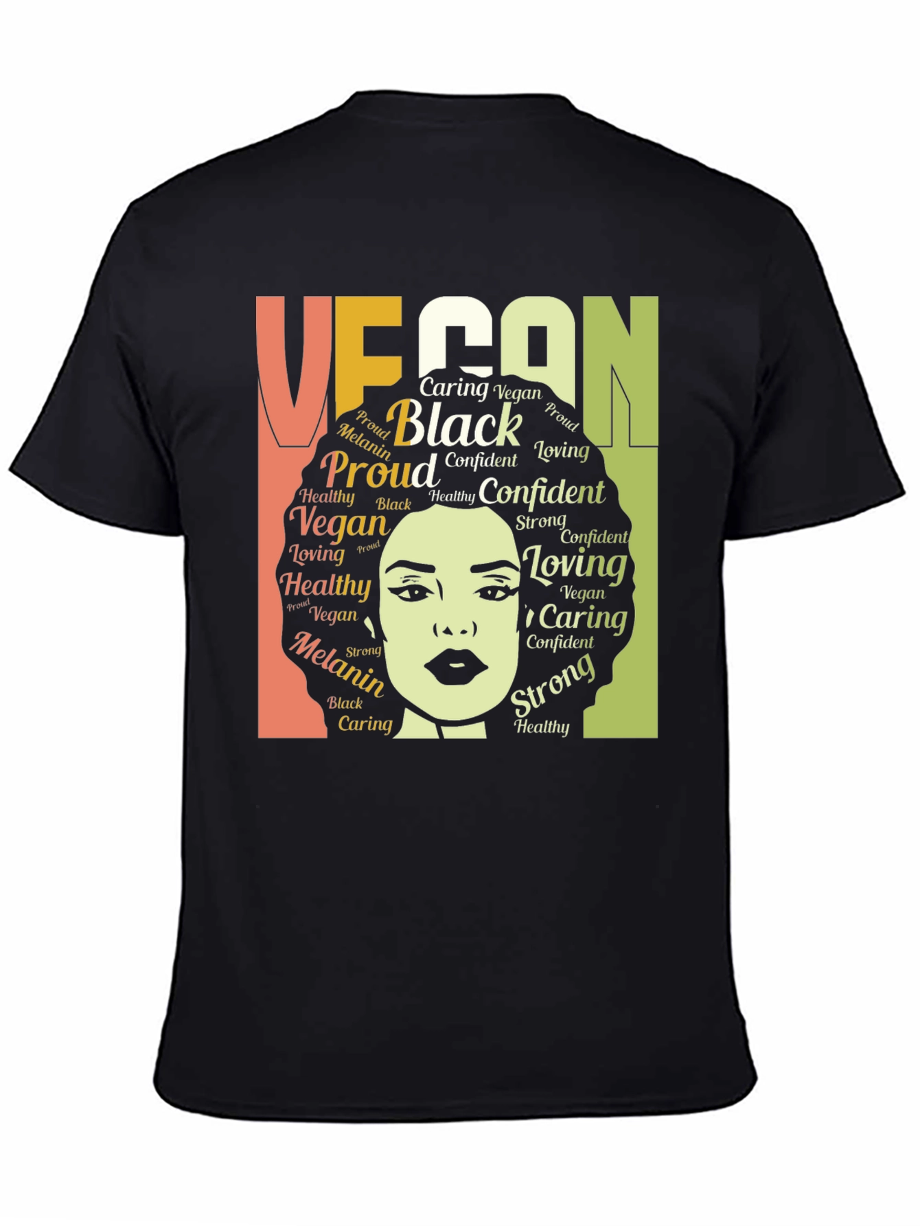Vegan Black Melanin Proud T-Shirt