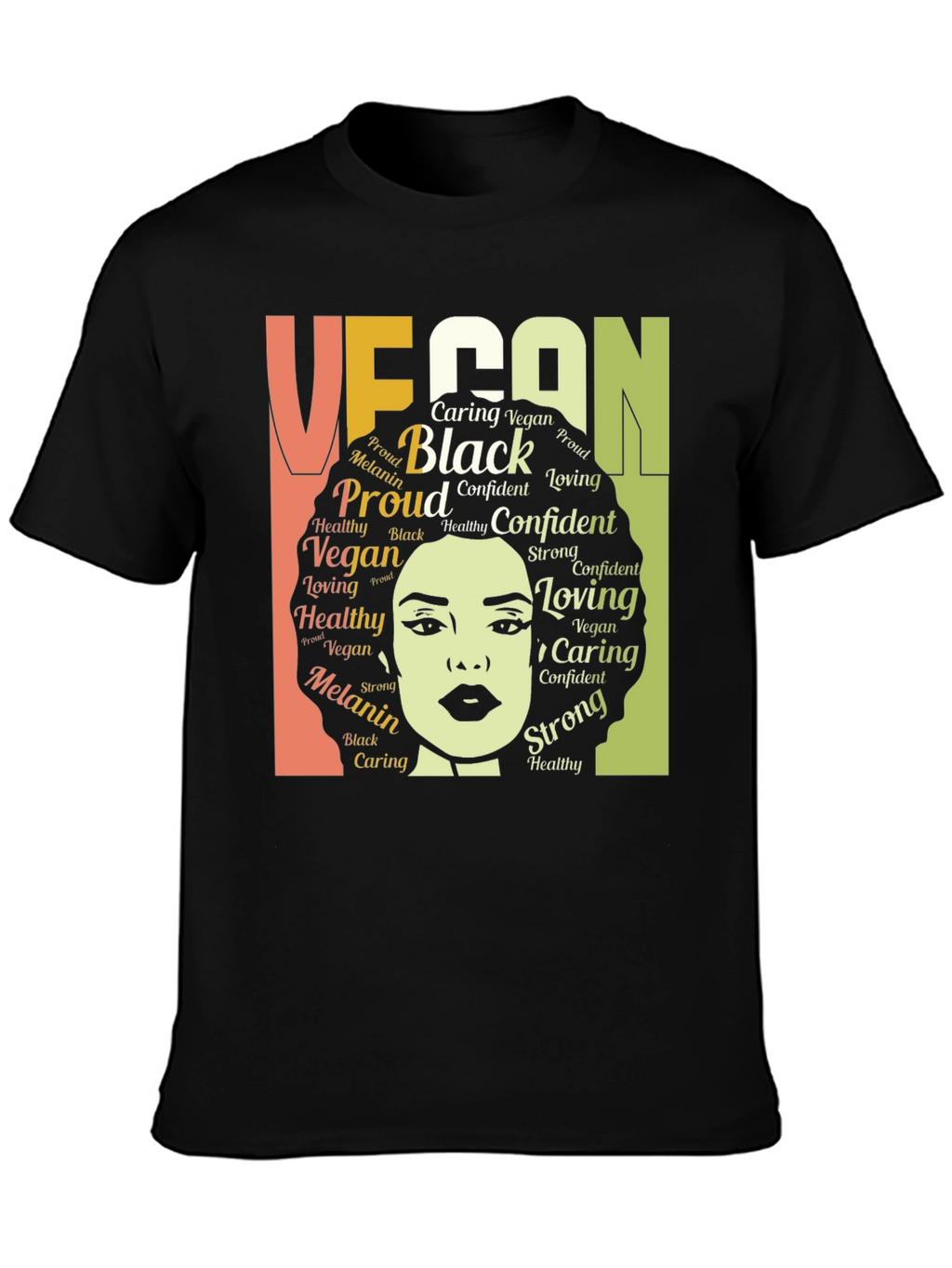 Vegan Black Melanin Proud T-Shirt