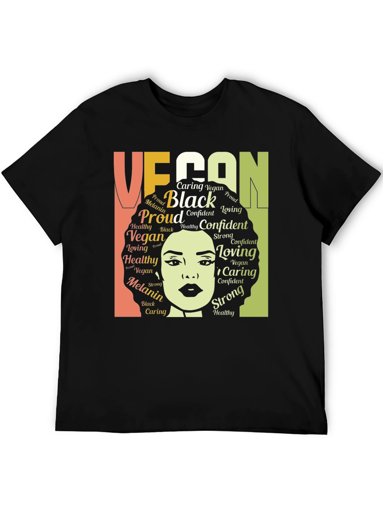 Vegan Black Melanin Proud T-Shirt