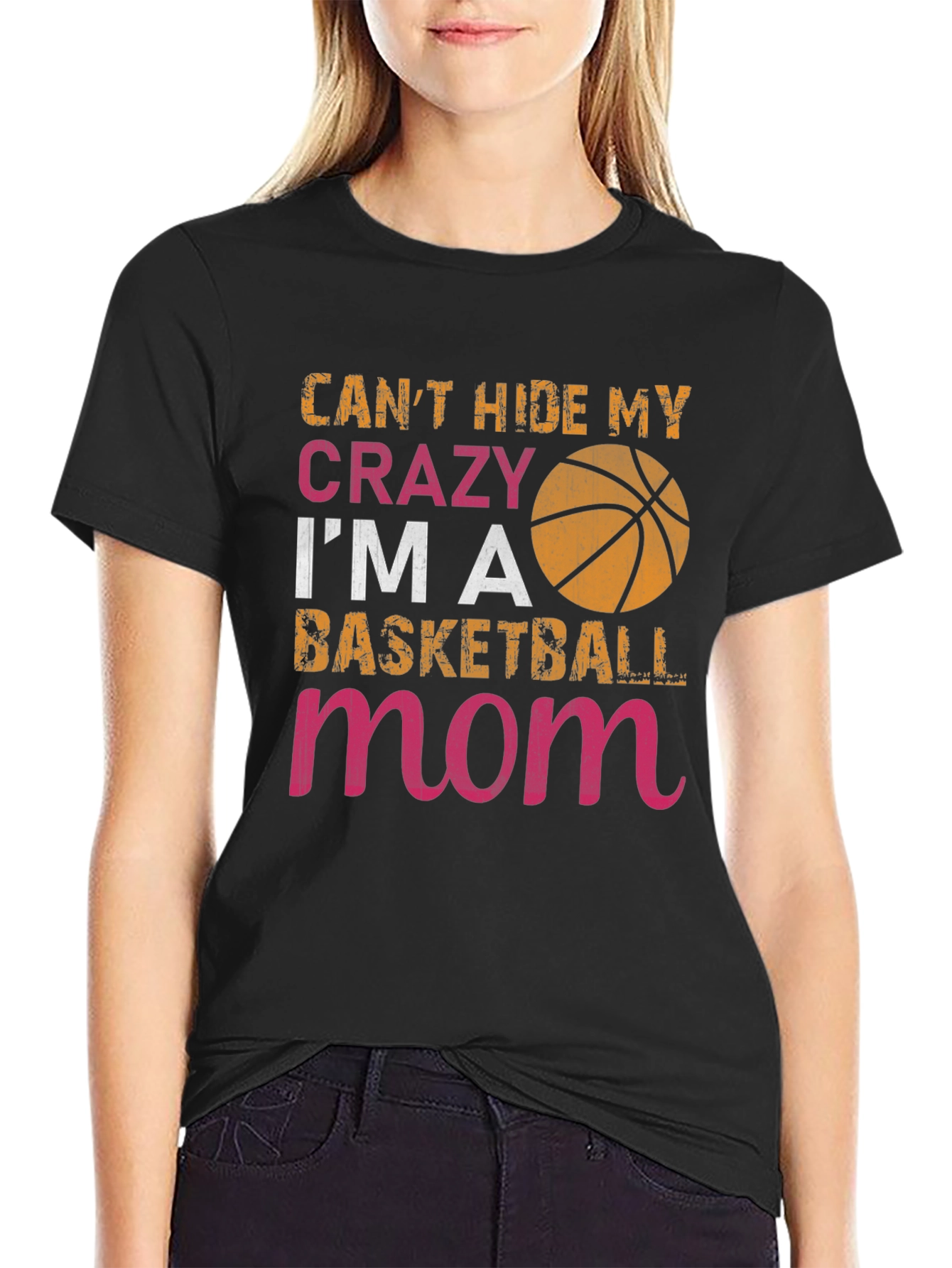 Crazy Basketball Mom T-Shirt - Black