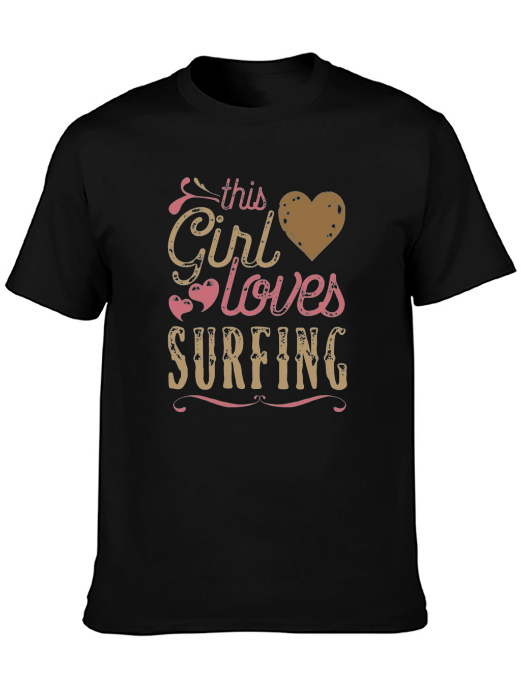 This Girl Loves Surfing Graphic T-Shirt