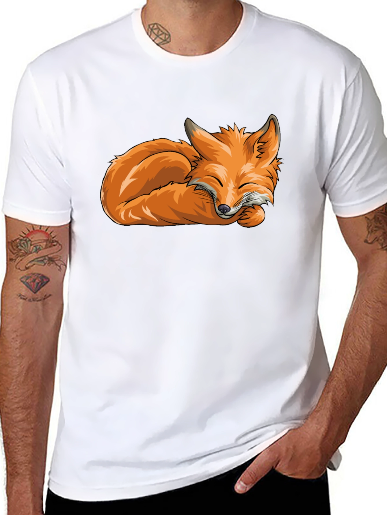 Fox Nap T-Shirt - Cute Animal Graphic Tee