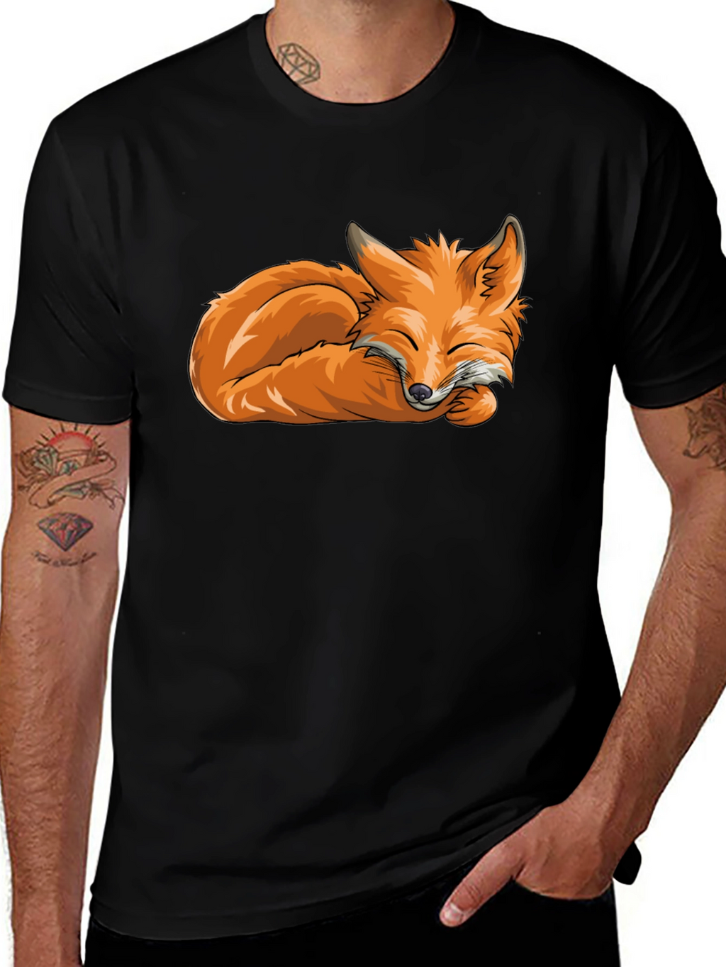 Fox Nap T-Shirt - Cute Animal Graphic Tee