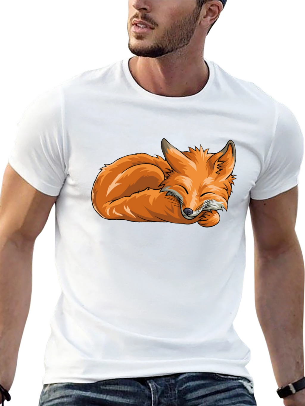 Fox Nap T-Shirt - Cute Animal Graphic Tee