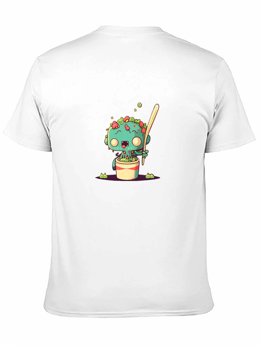 Cute Cartoon Monster in a Pot Black T-Shirt