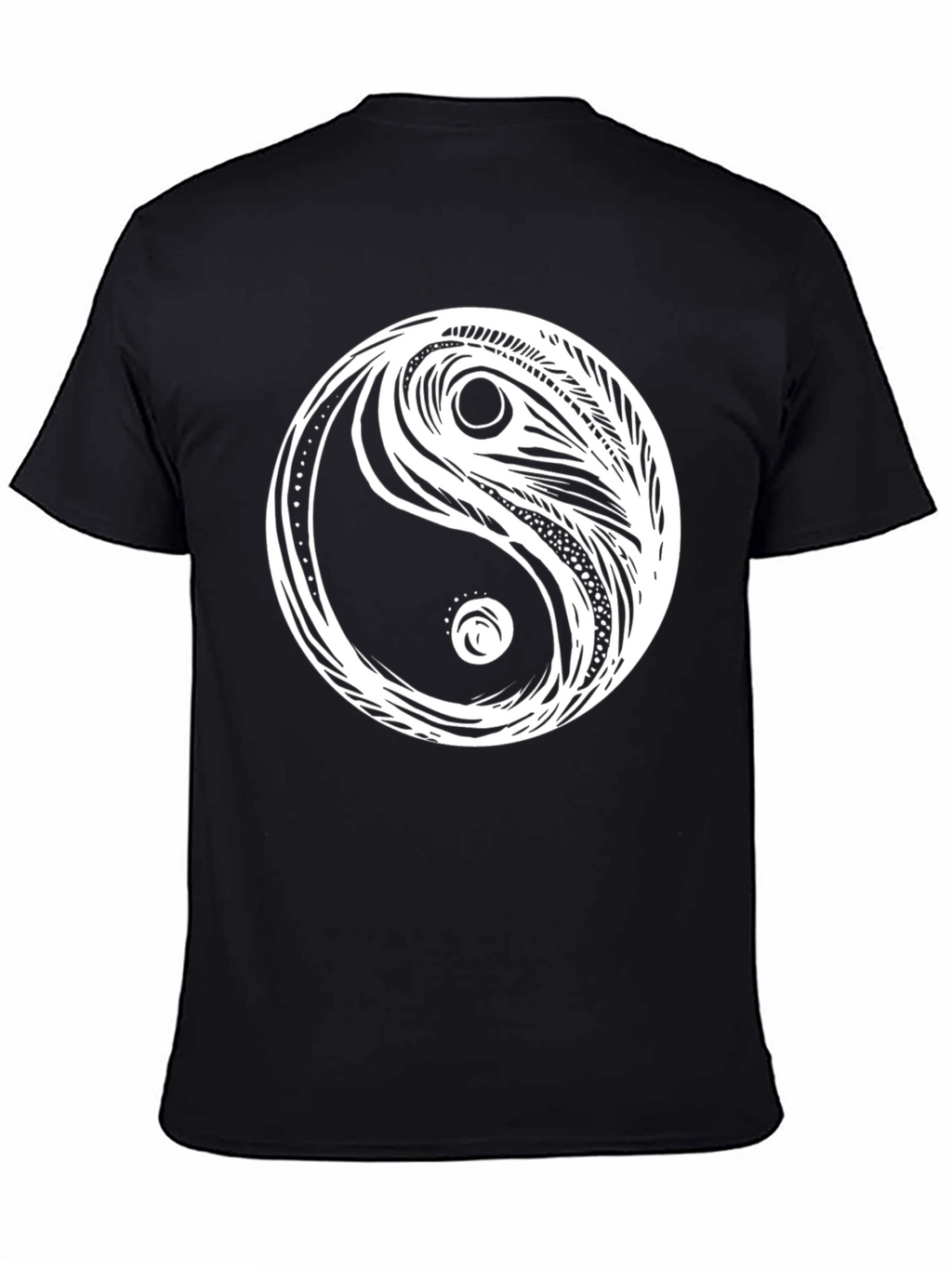 Yin Yang Graphic Tee - Classic Black Cotton T-Shirt