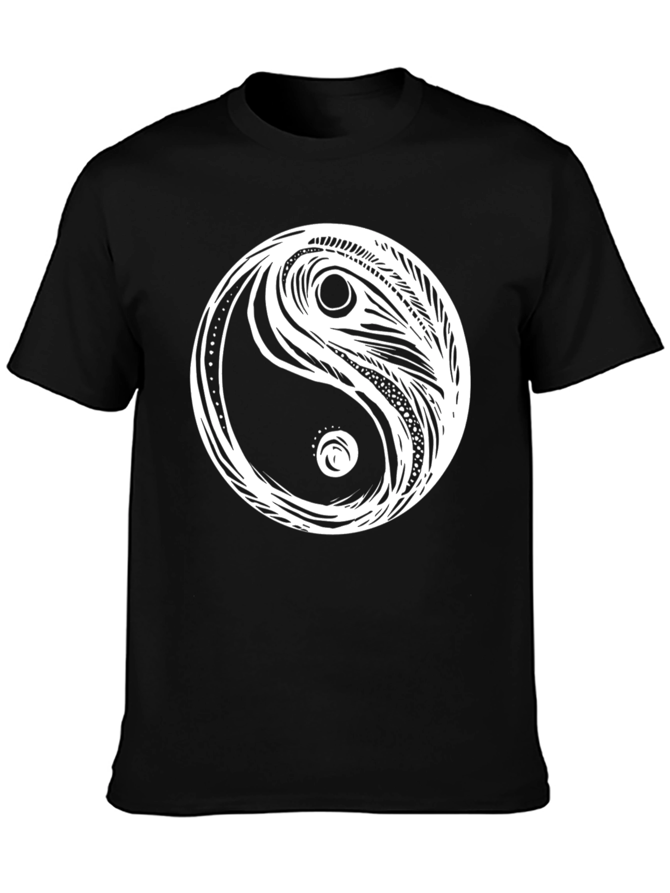 Yin Yang Graphic Tee - Classic Black Cotton T-Shirt