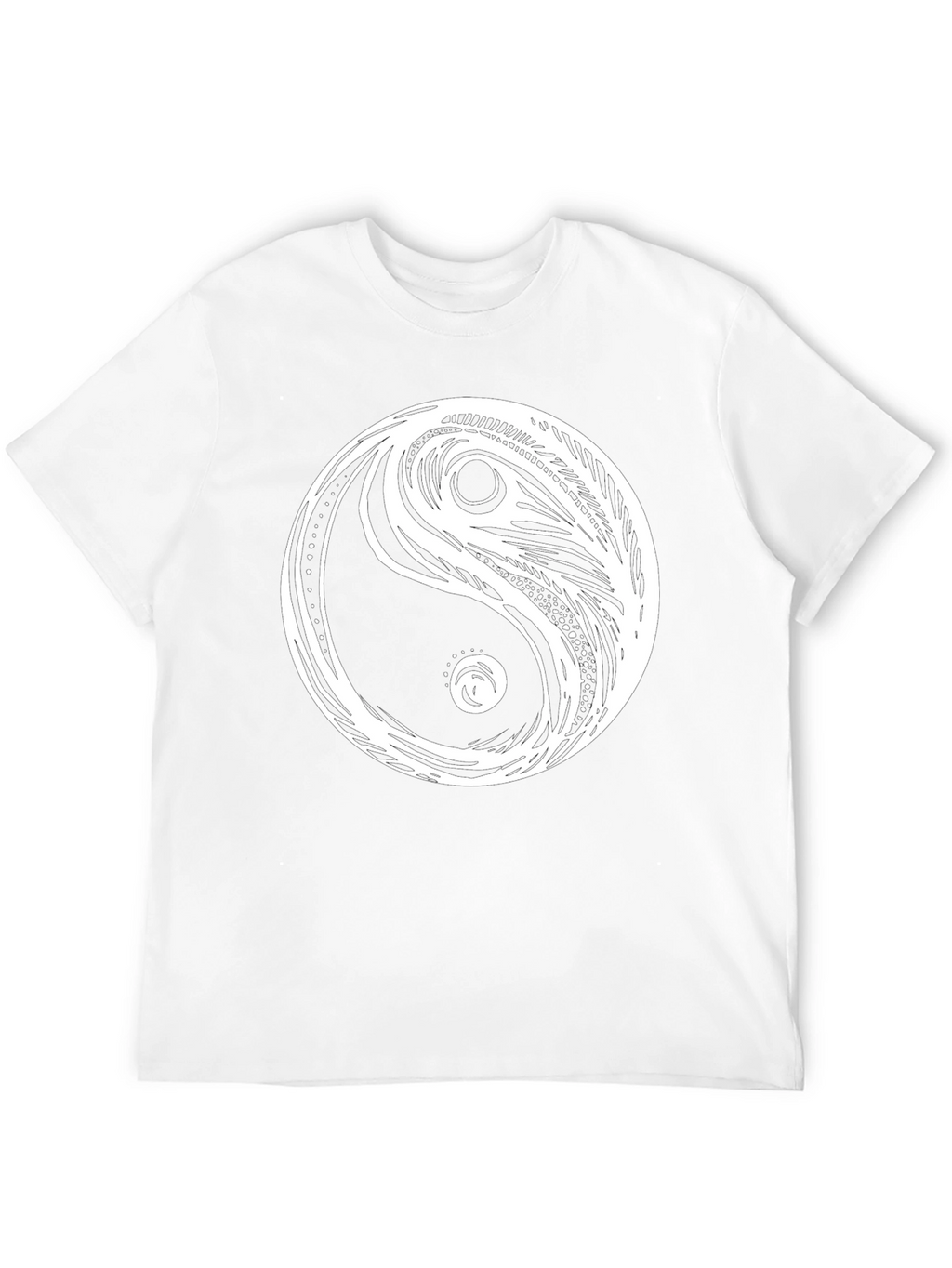 Yin Yang Graphic Tee - Classic Black Cotton T-Shirt