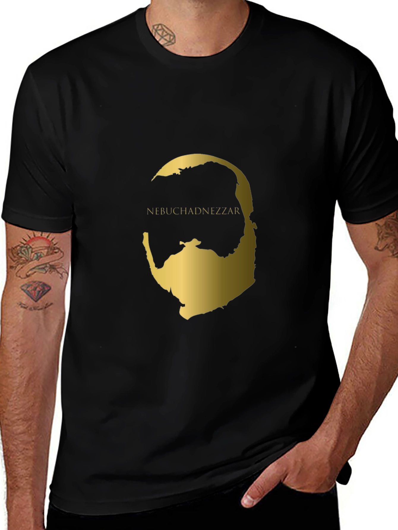 Nebuchadnezzar Gold Graphic Black T-Shirt