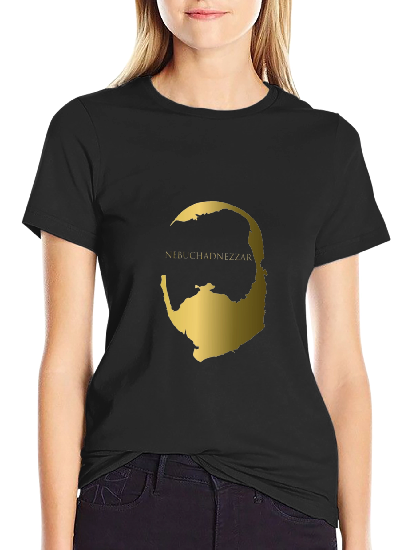 Nebuchadnezzar Gold Graphic Black T-Shirt