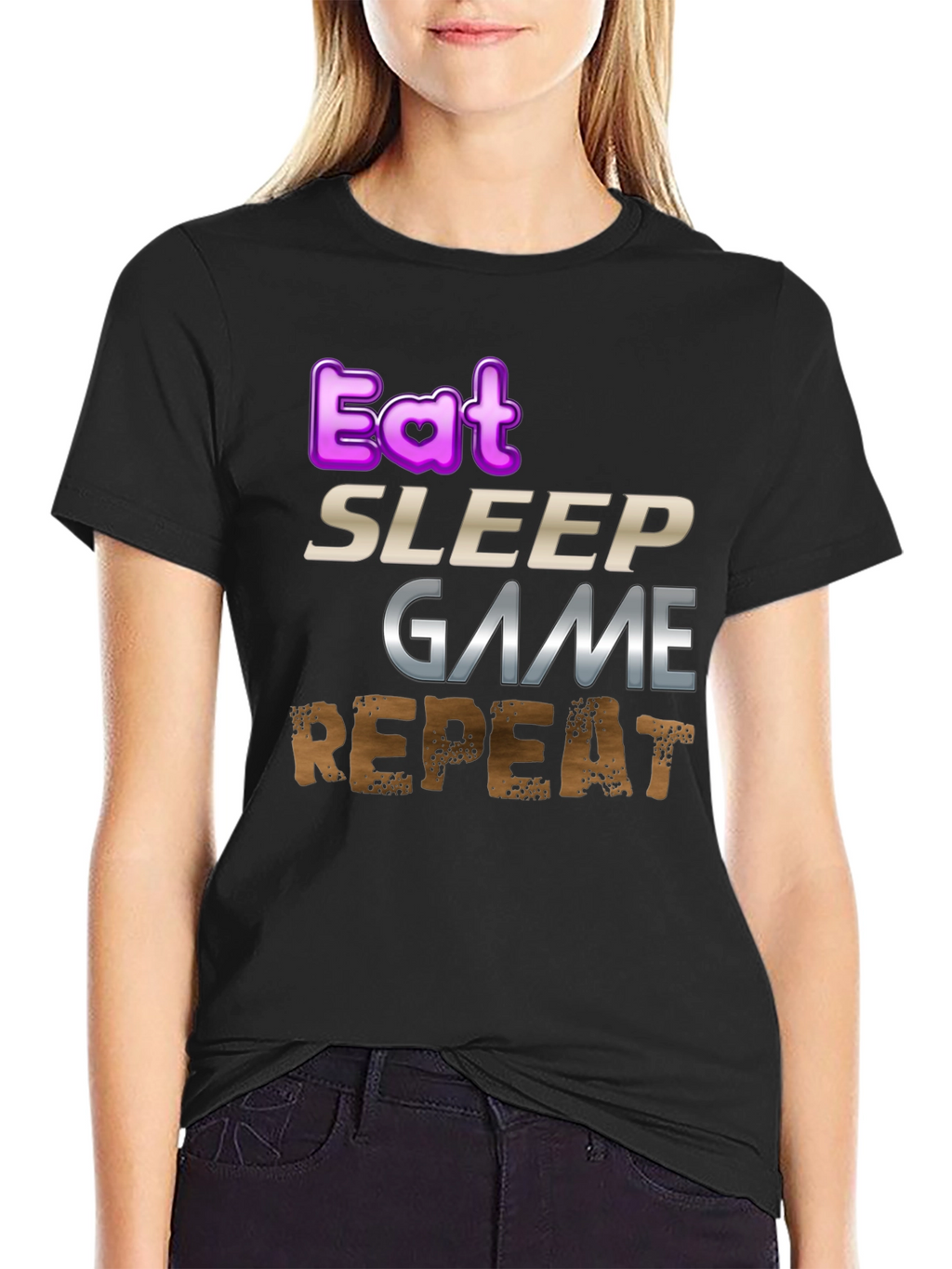 Eat Sleep Game Repeat Gamer T-Shirt