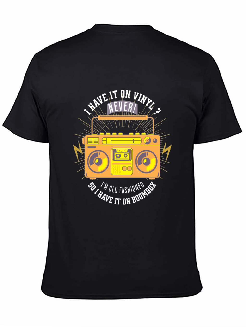 Vinyl vs Boombox Graphic T-Shirt