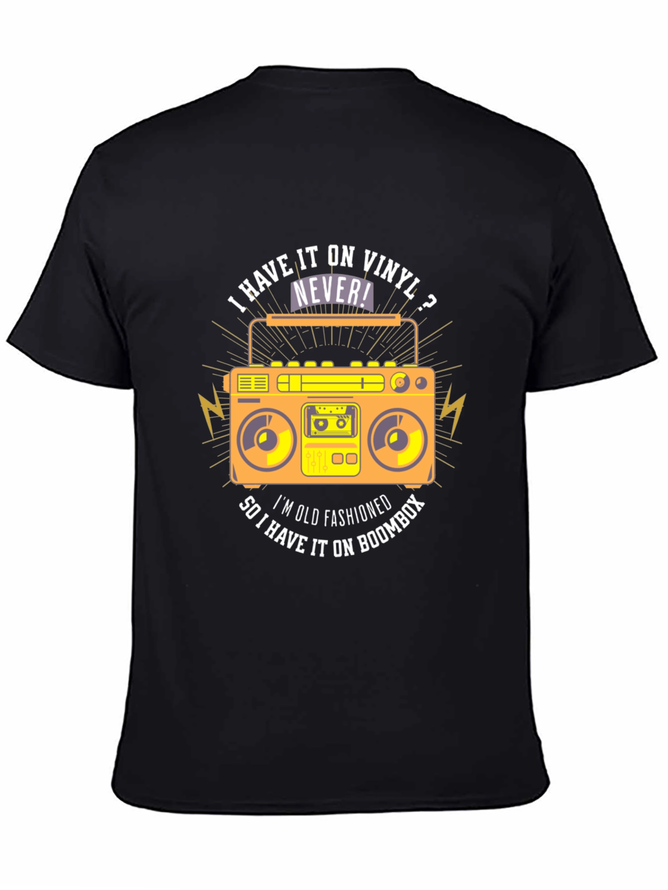Vinyl vs Boombox Graphic T-Shirt