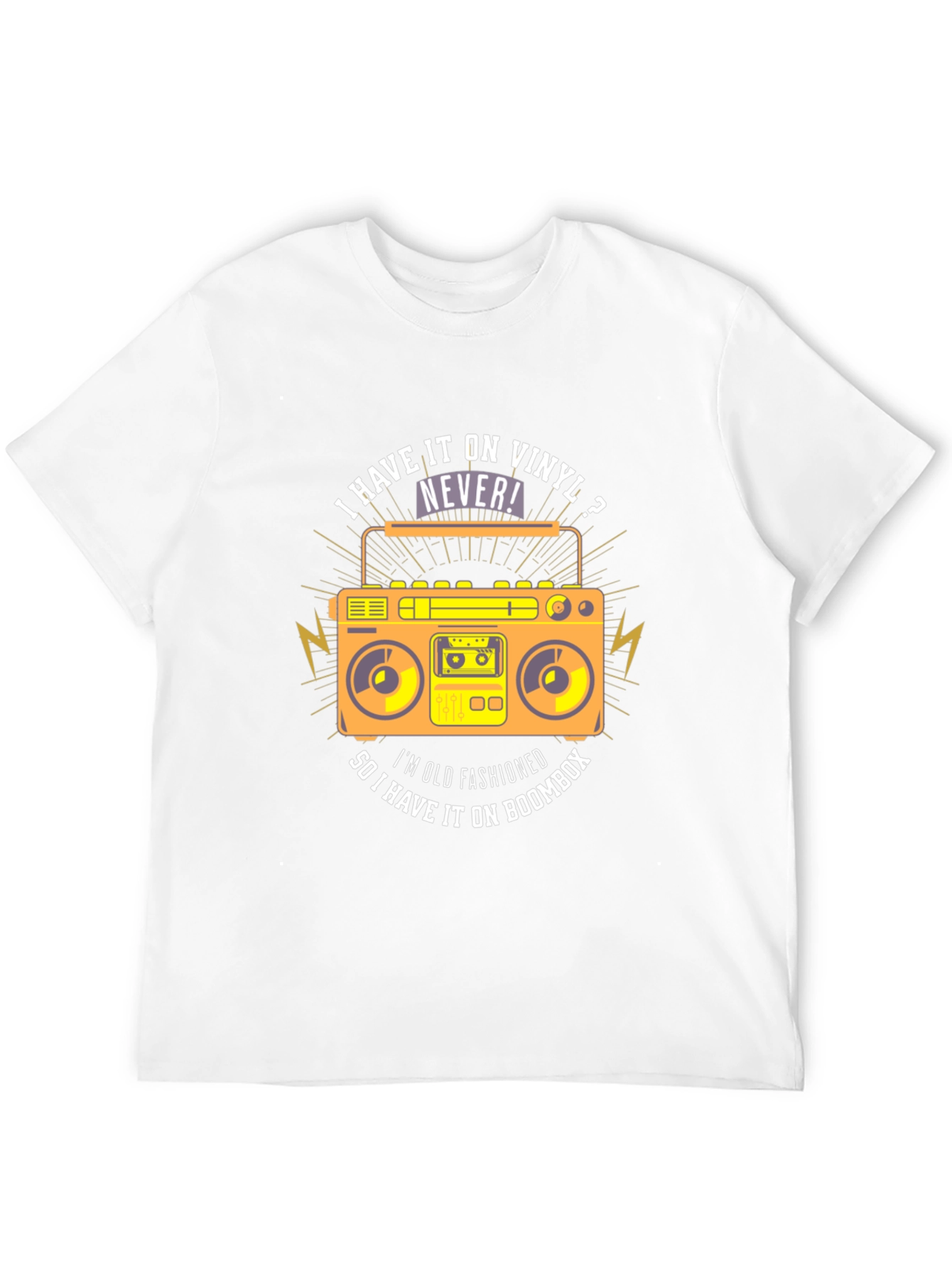 Vinyl vs Boombox Graphic T-Shirt