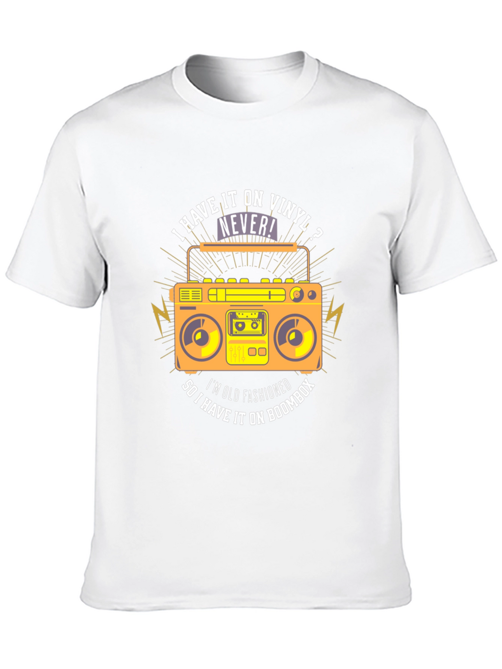 Vinyl vs Boombox Graphic T-Shirt