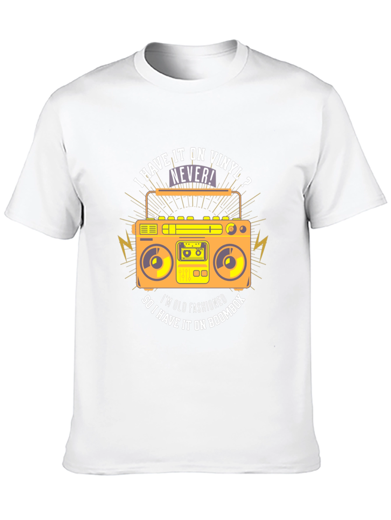 Vinyl vs Boombox Graphic T-Shirt