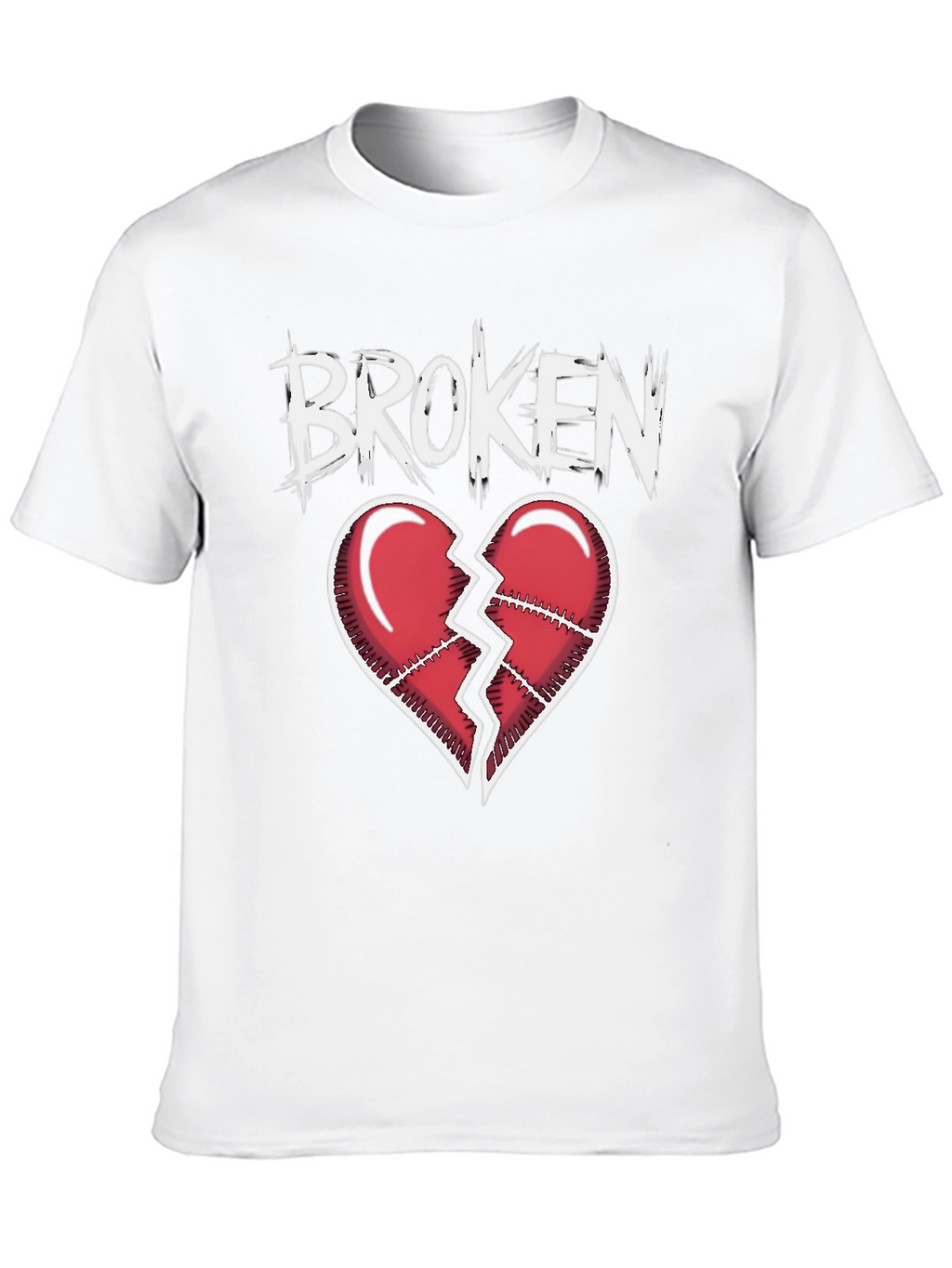 Broken Heart Graphic T-Shirt - Black