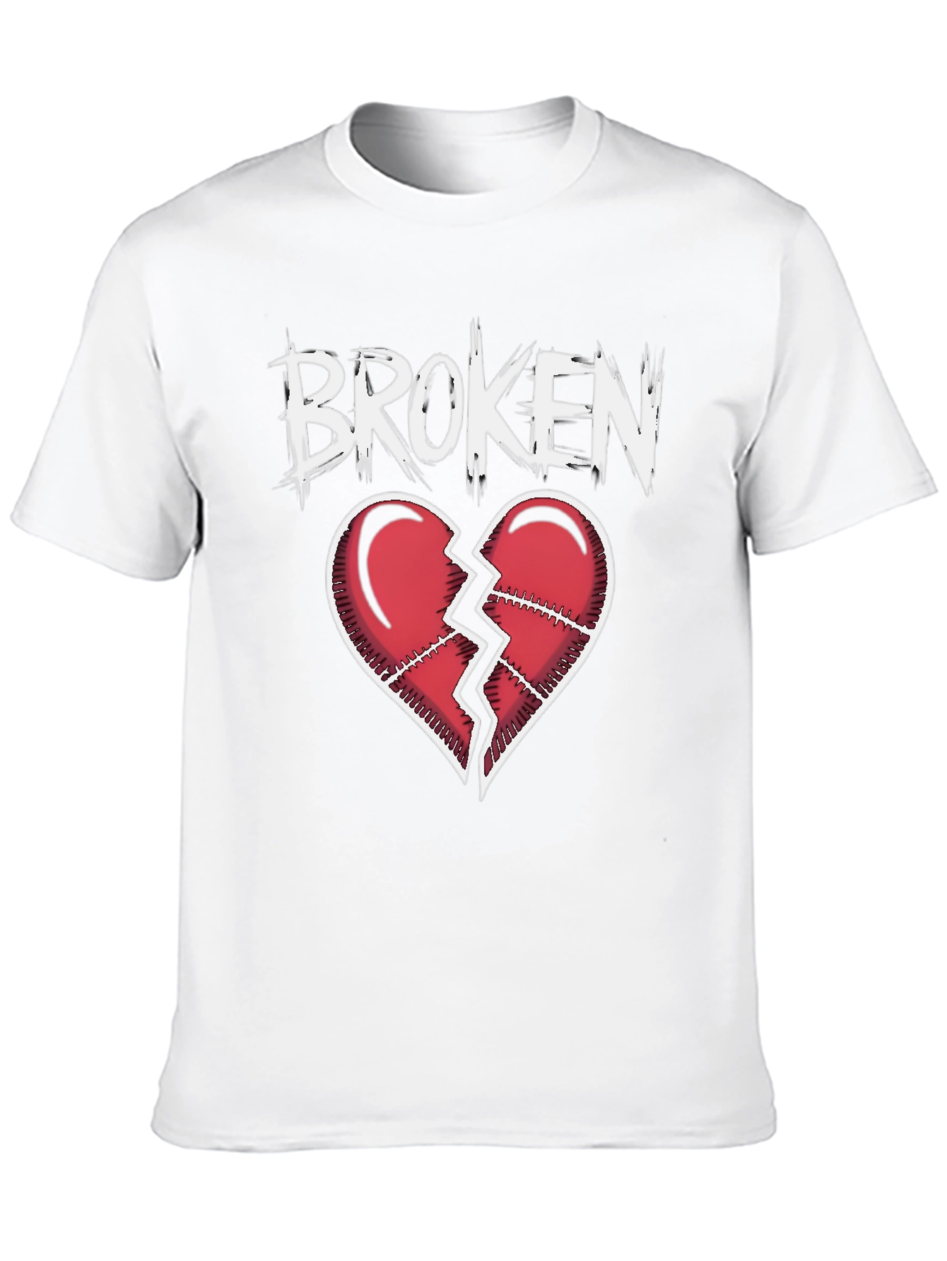 Broken Heart Graphic T-Shirt - Black