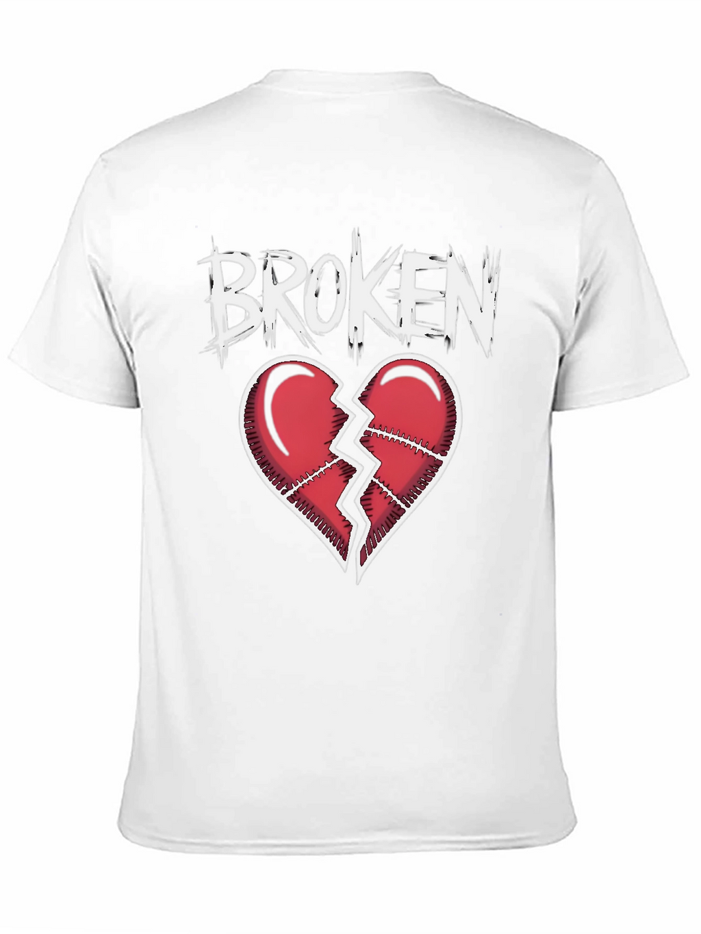 Broken Heart Graphic T-Shirt - Black