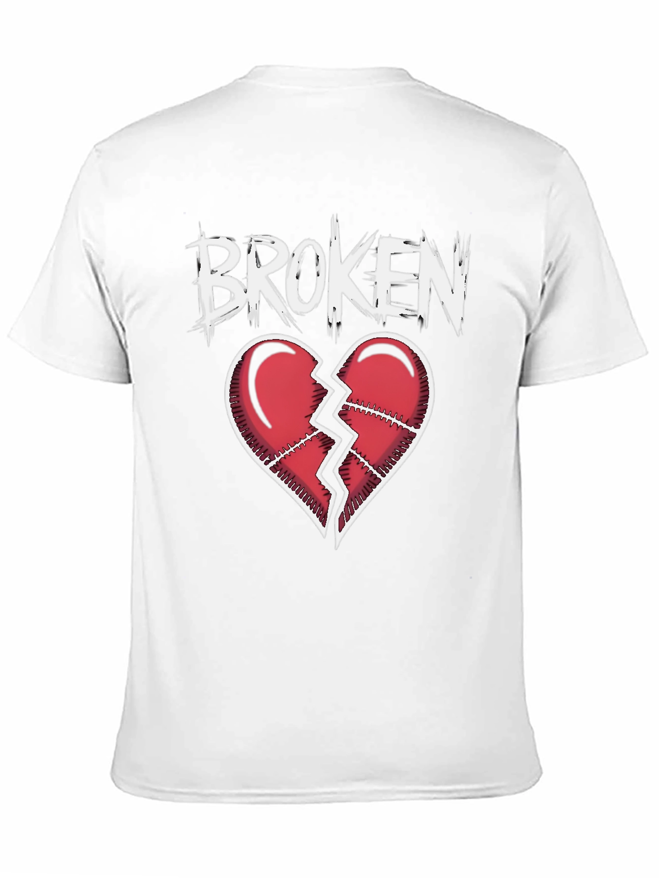 Broken Heart Graphic T-Shirt - Black
