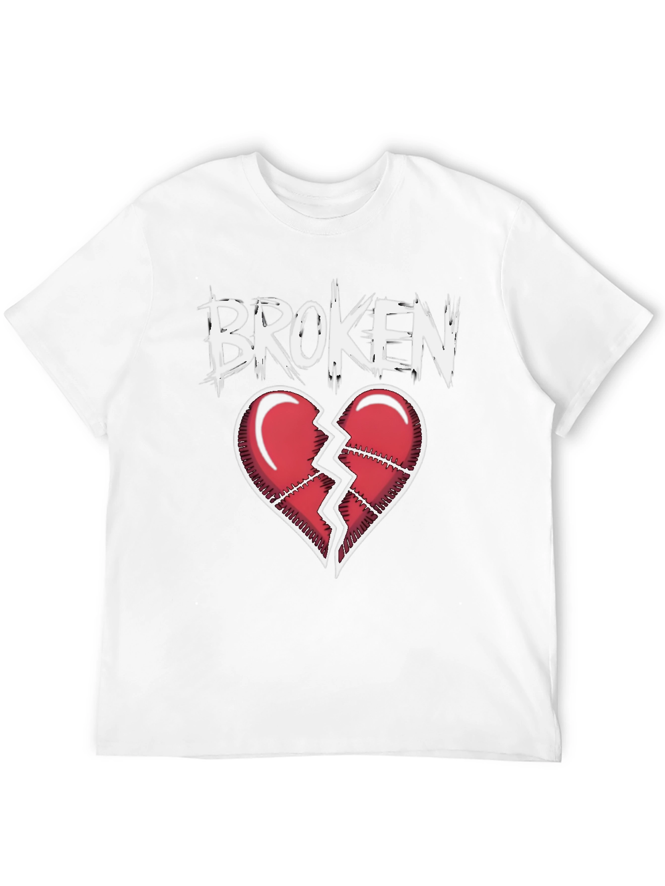 Broken Heart Graphic T-Shirt - Black