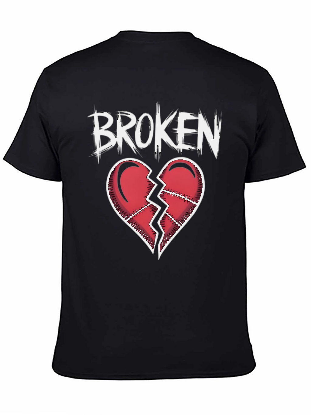 Broken Heart Graphic T-Shirt - Black