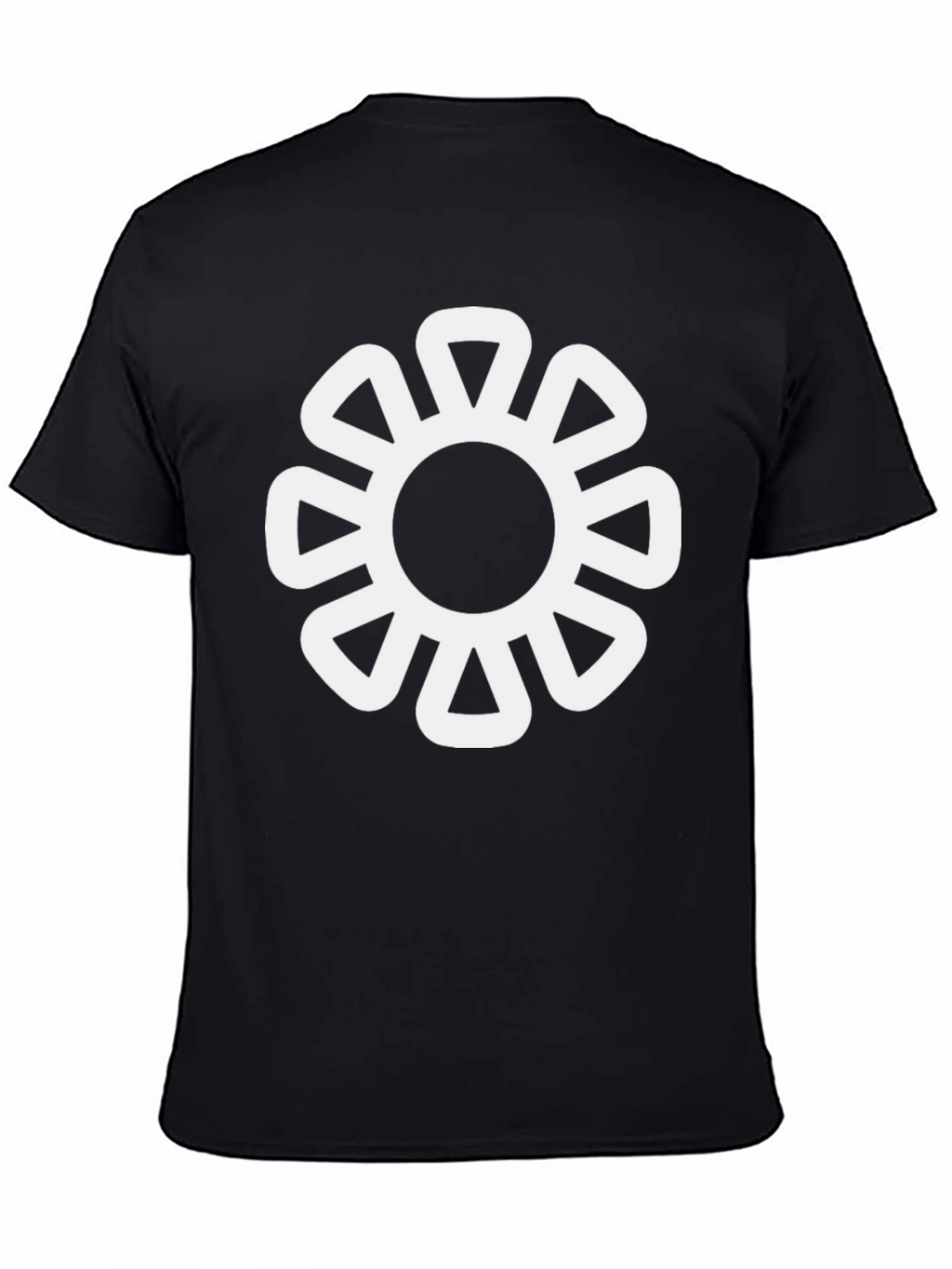 Stylish Black Tee with Sankofa Dwennimmen Symbol