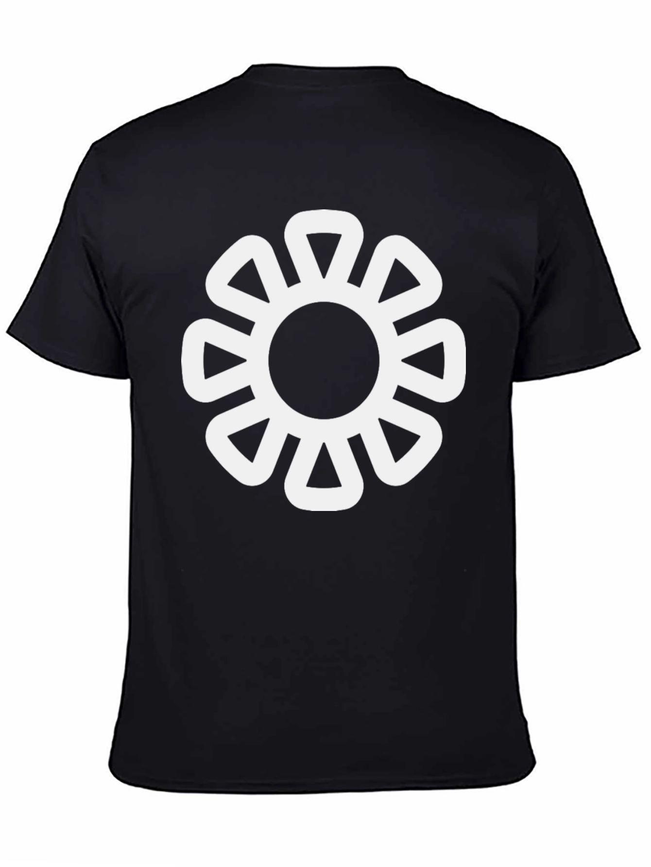 Stylish Black Tee with Sankofa Dwennimmen Symbol