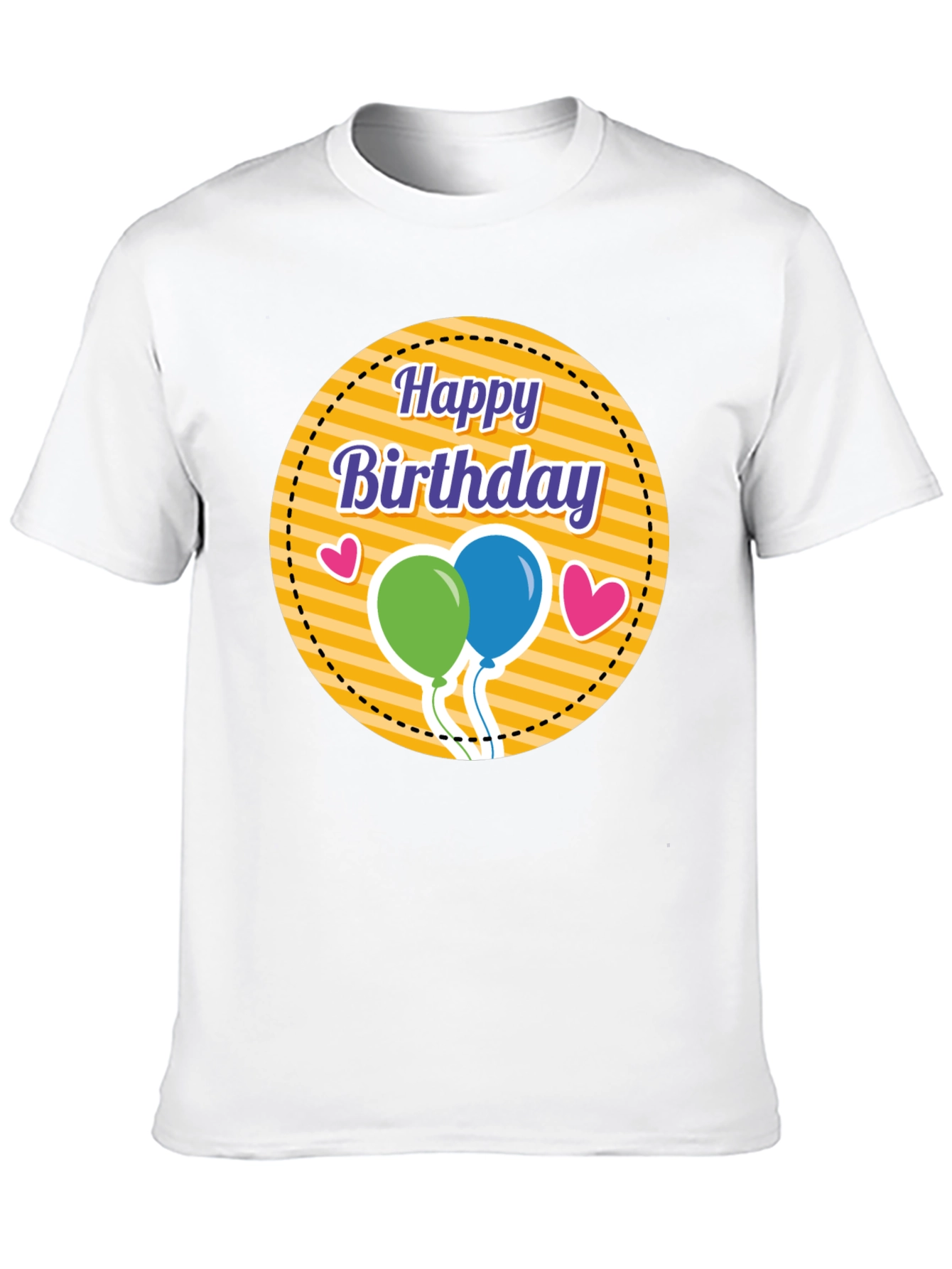 Happy Birthday Graphic Tee - Black T-Shirt