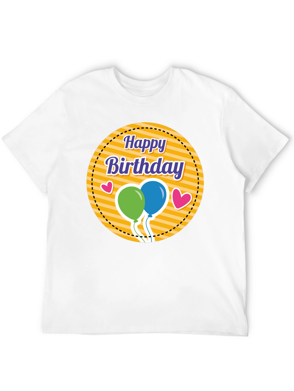 Happy Birthday Graphic Tee - Black T-Shirt