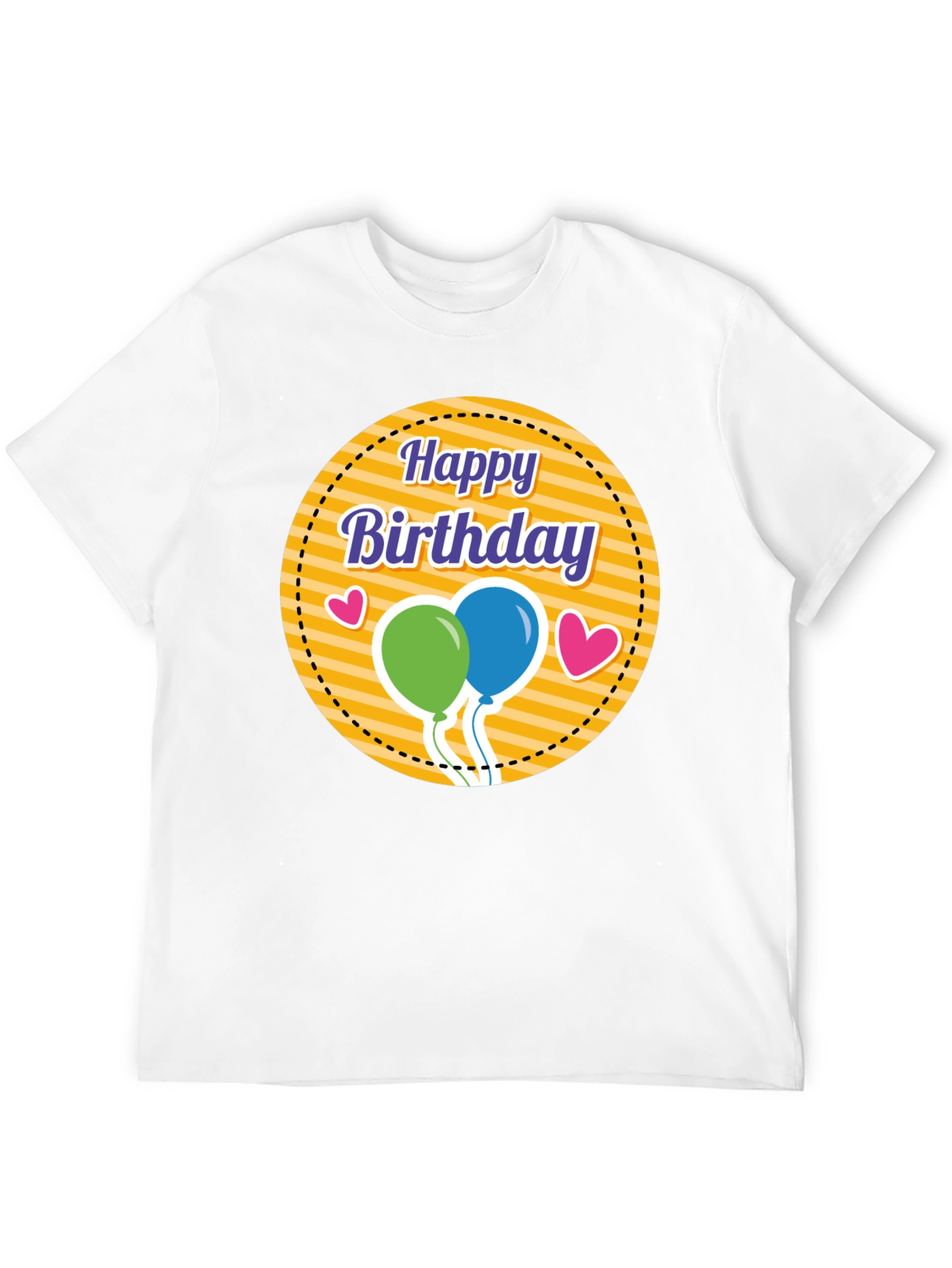 Happy Birthday Graphic Tee - Black T-Shirt