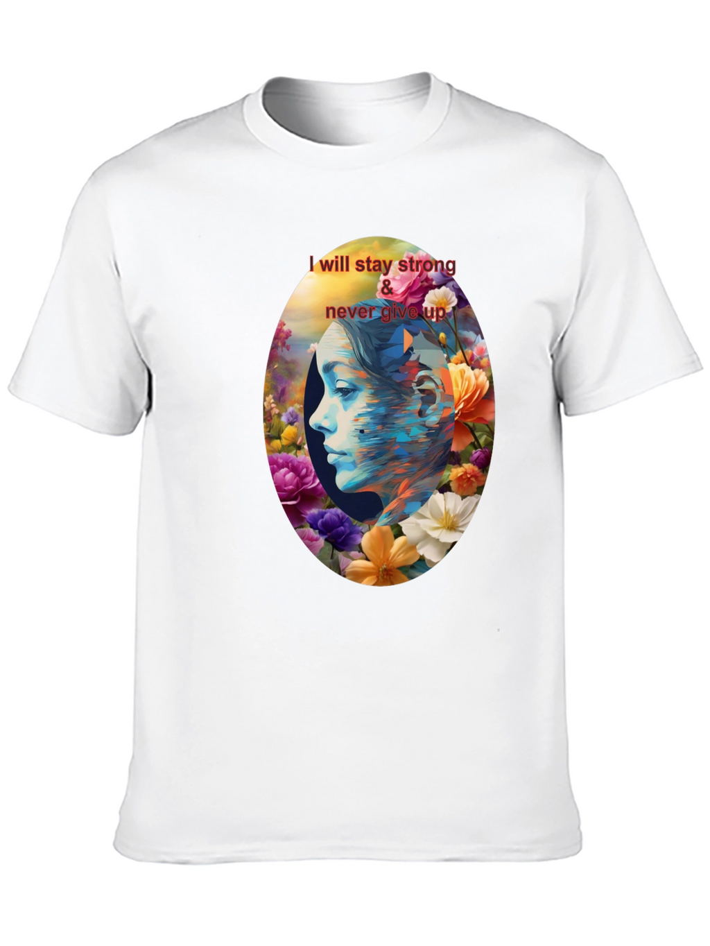 Floral Woman Graphic Tee - Stay Strong
