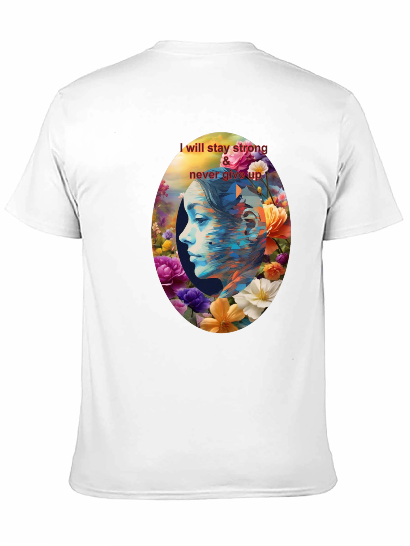 Floral Woman Graphic Tee - Stay Strong