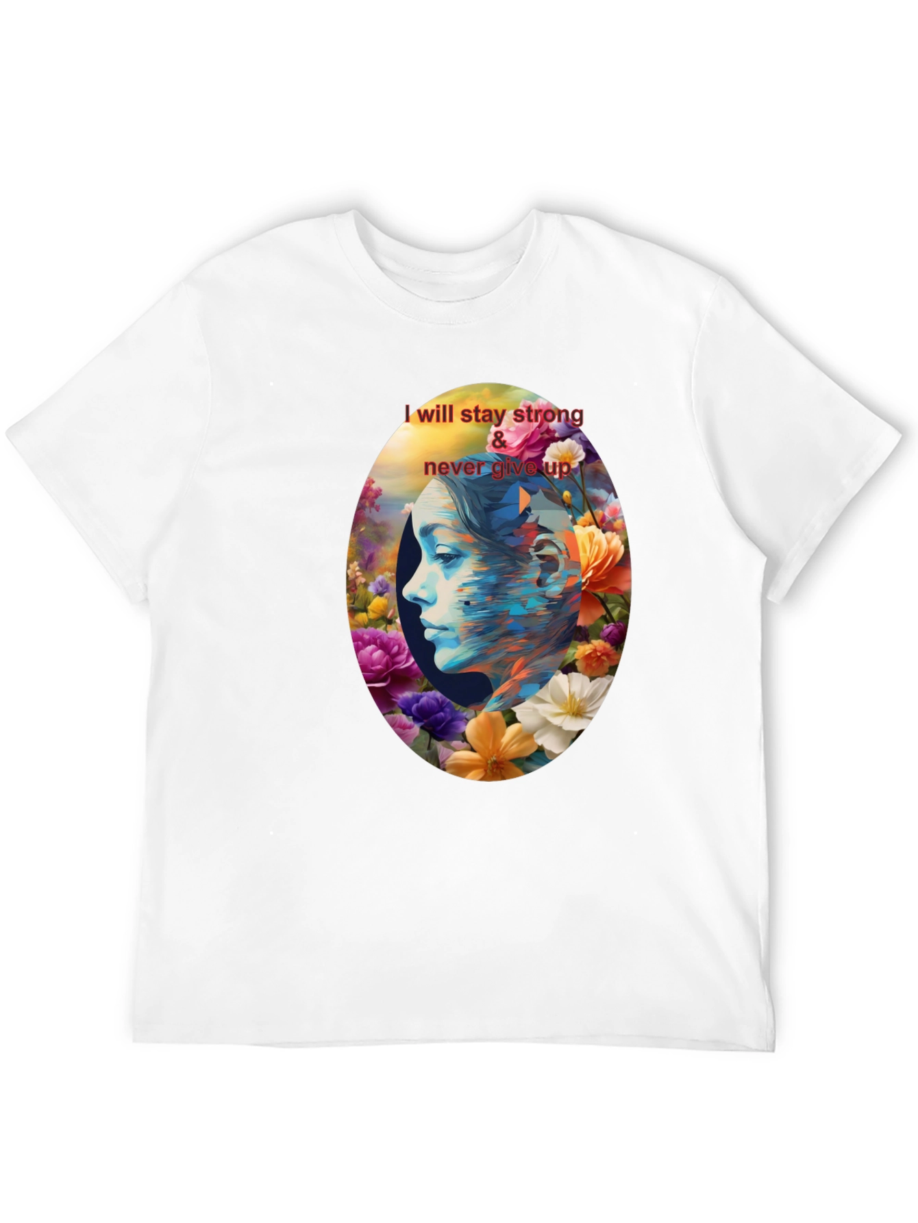 Floral Woman Graphic Tee - Stay Strong