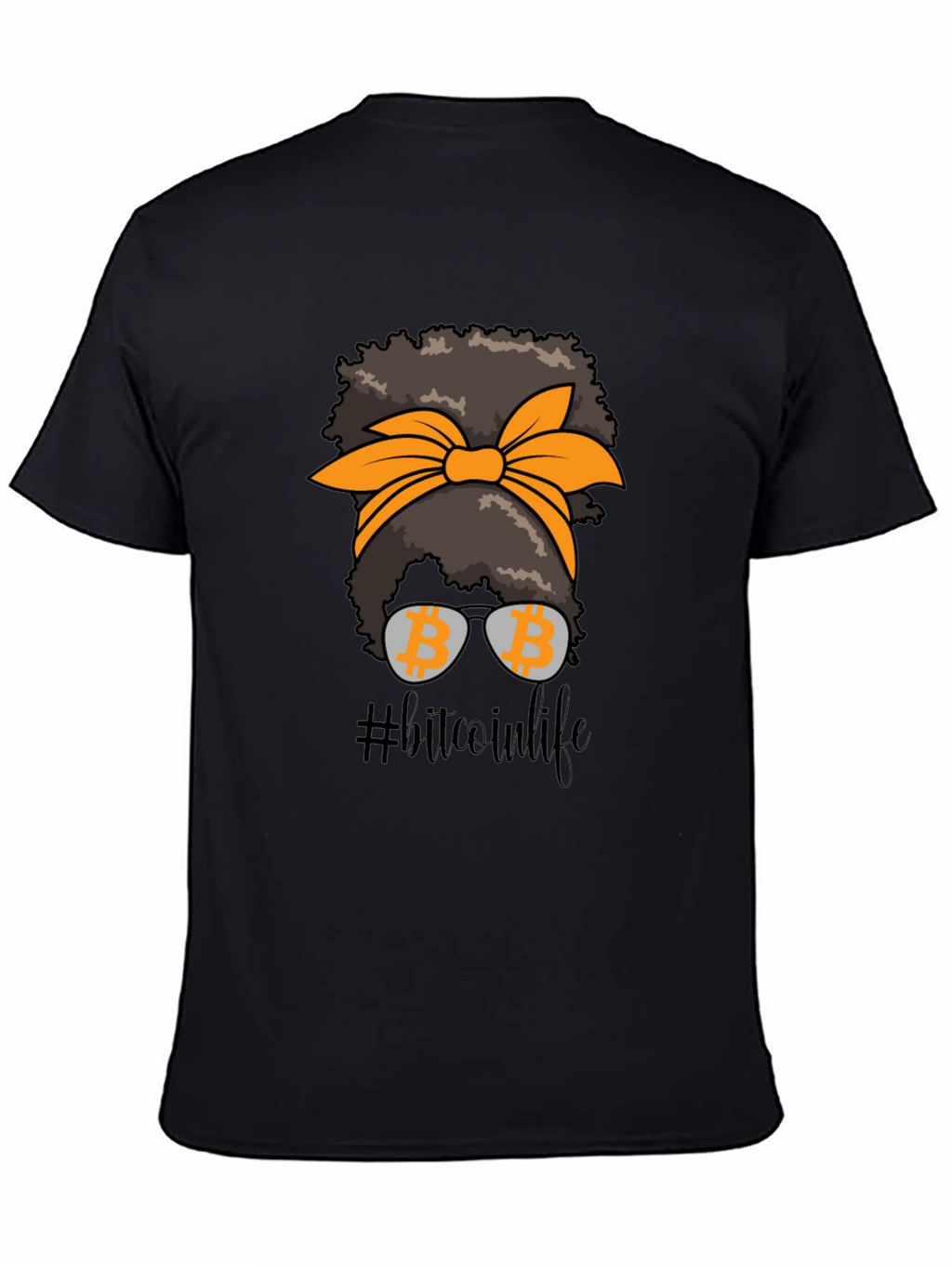 Bitcoin Life Messy Bun T-Shirt Crypto Tee