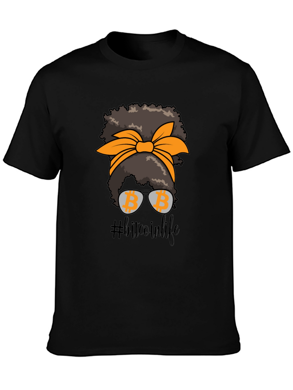 Bitcoin Life Messy Bun T-Shirt Crypto Tee